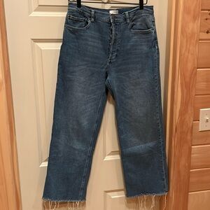 Boyish Jeans The Mikey Style Wide Leg Raw Hem Size 29